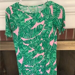 NWOT GIRLS Lilly Pulitzer short sleeve dress in “Let’s Go Bananas” SzM 8/10